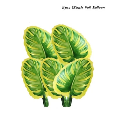 Jungle Party Palm Leaf Balloon Birthday Party Supplies Supply Tropical Summer Safari Party Decoration Hawaiian Party Decoration