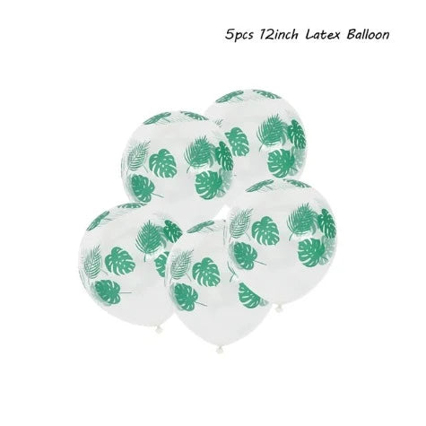 Jungle Party Palm Leaf Balloon Birthday Party Supplies Supply Tropical Summer Safari Party Decoration Hawaiian Party Decoration