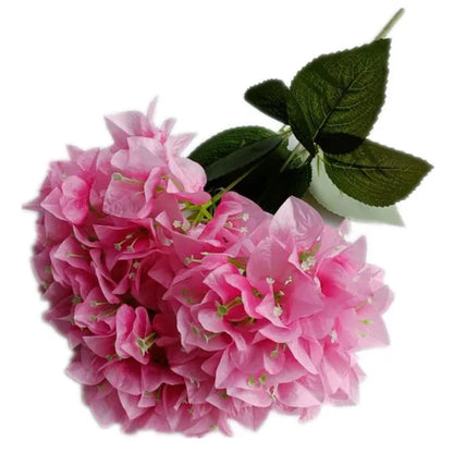 One Silk Bougainvillea Glabra Flower Bunch 5 Head Bougainvillea Spectabilis Willd for Wedding Party Floral Decoration