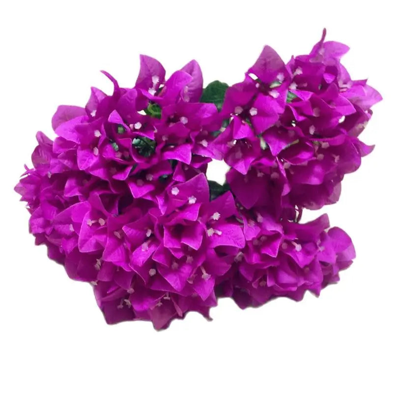 One Silk Bougainvillea Glabra Flower Bunch 5 Head Bougainvillea Spectabilis Willd for Wedding Party Floral Decoration