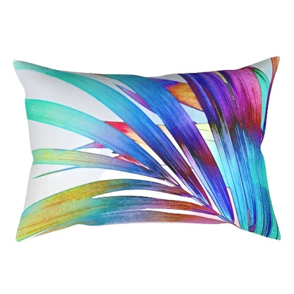 / Rectangular Tropical Palm Print Cushion Cover Lumbar Throw Pillowcase Home Sofa Couch Decoration 30×50Cm