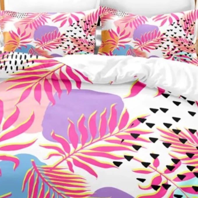 Tropical Plants Bedding Set Duvet Cover Set 3D Bedding Digital Printing Bed Linen Queen Size Bedding Set Fashion Design