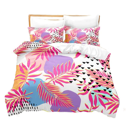 Tropical Plants Bedding Set Duvet Cover Set 3D Bedding Digital Printing Bed Linen Queen Size Bedding Set Fashion Design