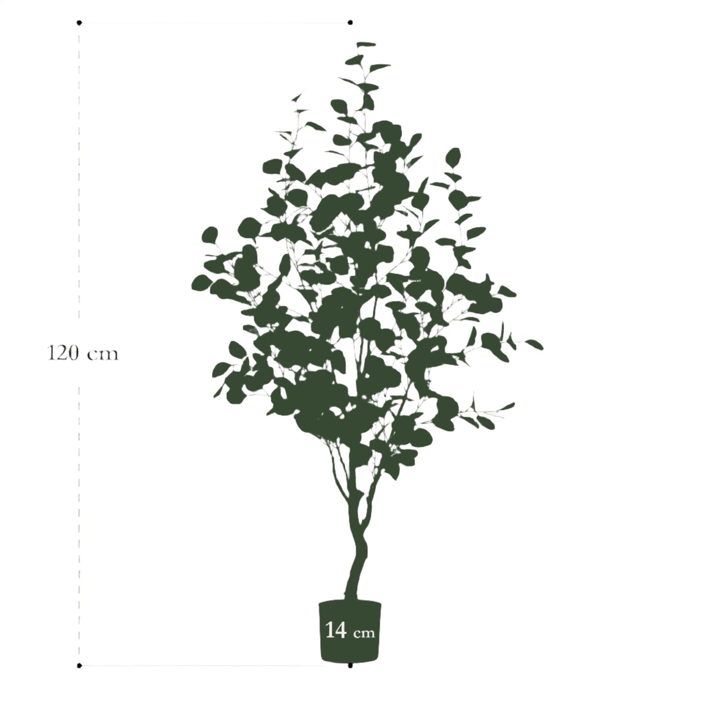 Artificial Tree - Eucalyptus Blue Gum Tree  - 120 cm up to 180 cm