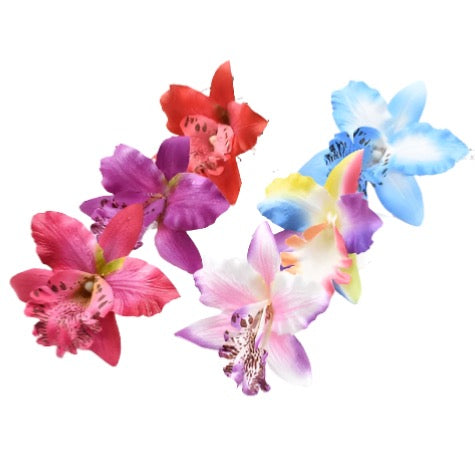 10 Pieces Artificial Flowers Cheap Thai Orchid Christmas Decoration for Home Wedding Shooting Props Beach Mannequin Head Flower