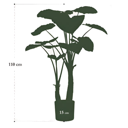 Planta Artificial - Alocasia Oreja de Elefante - 110 cm