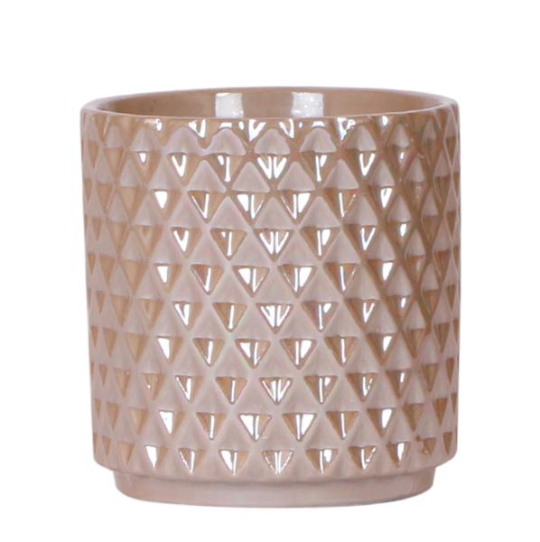 Diamond Pearl Pot- Sand - 9cm