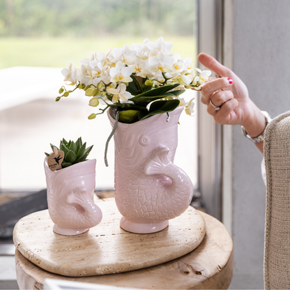 Vis Decoratieve Pot - Roze - 9cm