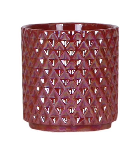 Diamond Pearl Planter - Rood - 9cm