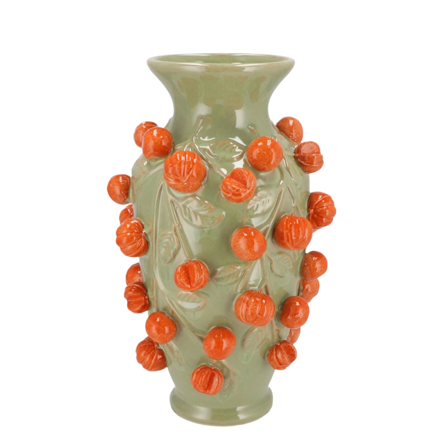 Ceramic Vase M - H38 W24 - Pistache green- Manderin