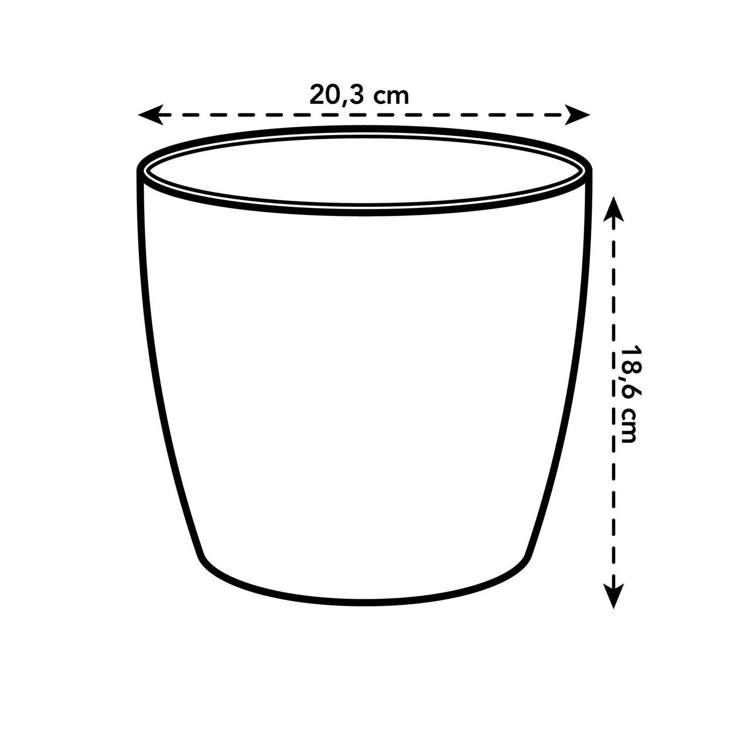 Elho Pot Brussel Rond Antraciet D20 x H19