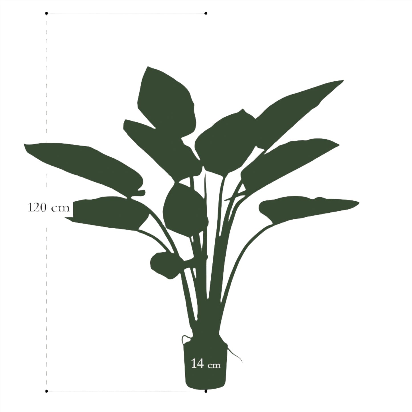 Planta artificial - Filodendro - 120 cm