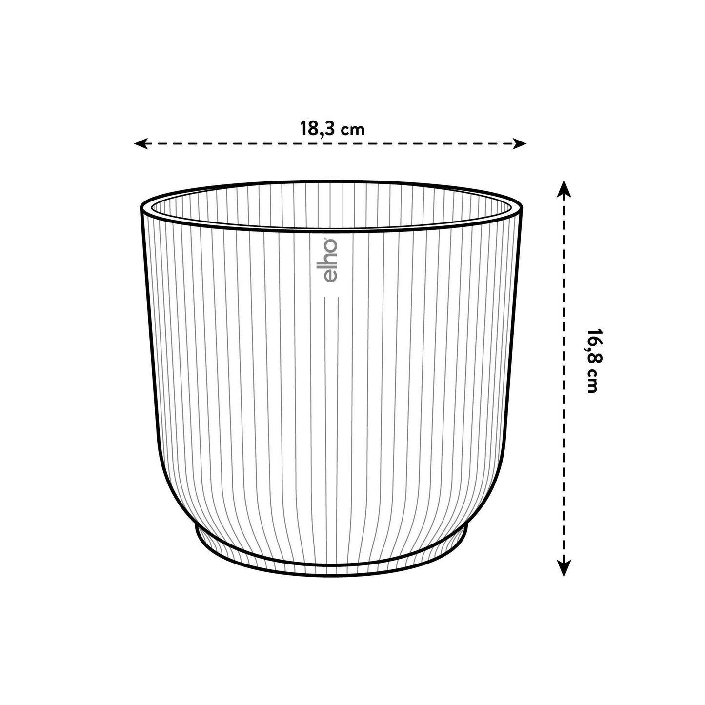 Elho Pot Vibes Fold Round Yellow- D18 x H17