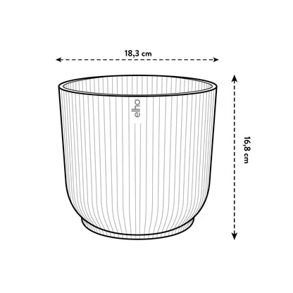 Elho Pot Vibes Fold Round Yellow- D18 x H17