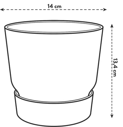 Elho Pot Greenville Rond groen - D14 x H13