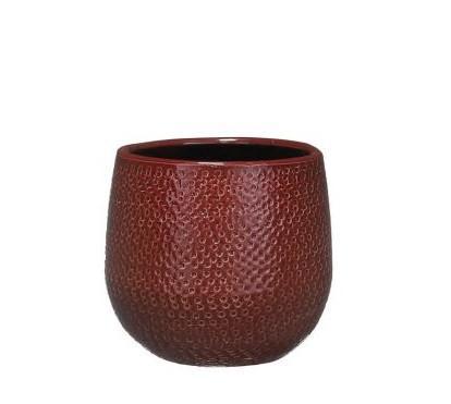 Gabriel Round Red Bordeaux Pot D14