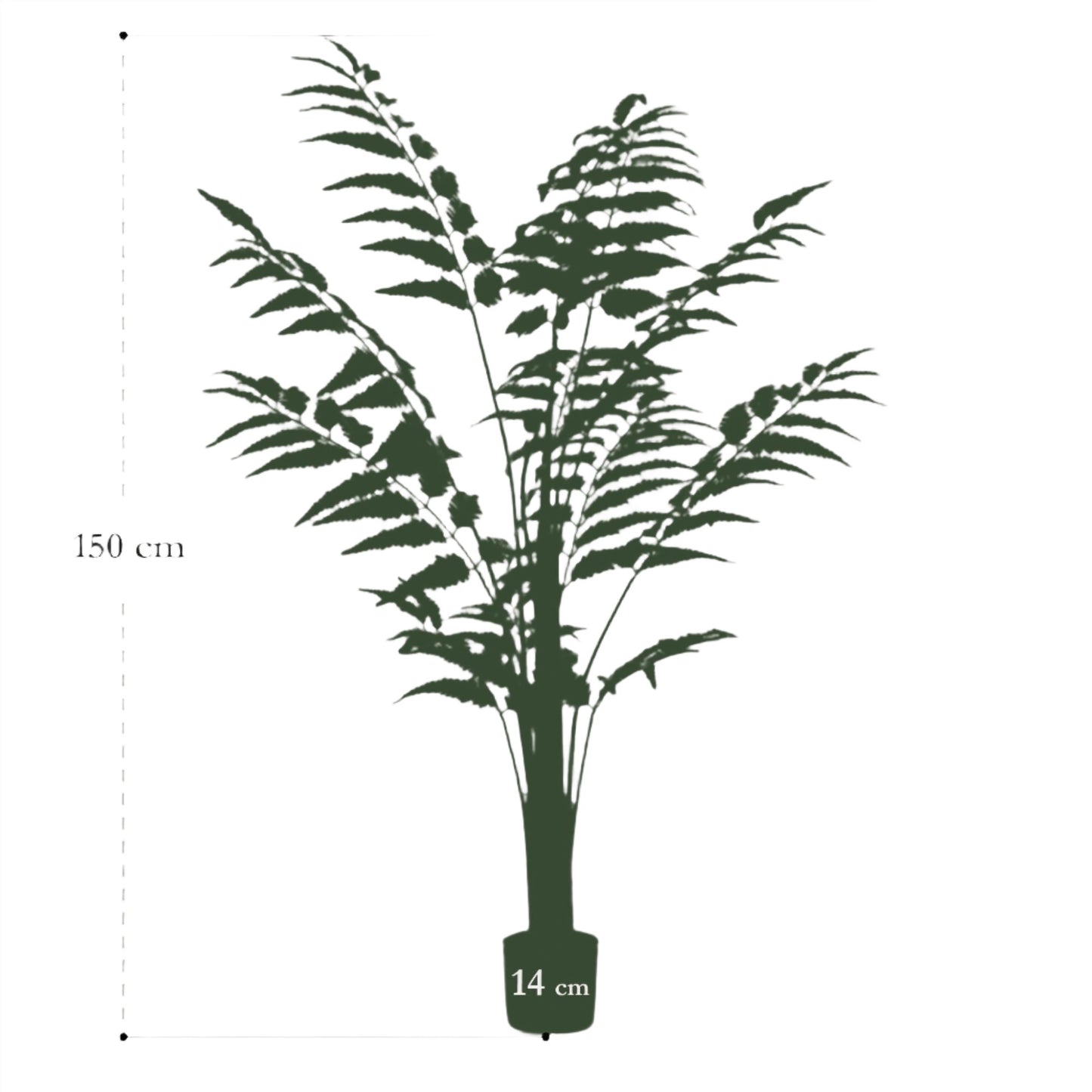 Artificial Plant - Rumohra Adiantiformis - Leather Fern - 150 cm