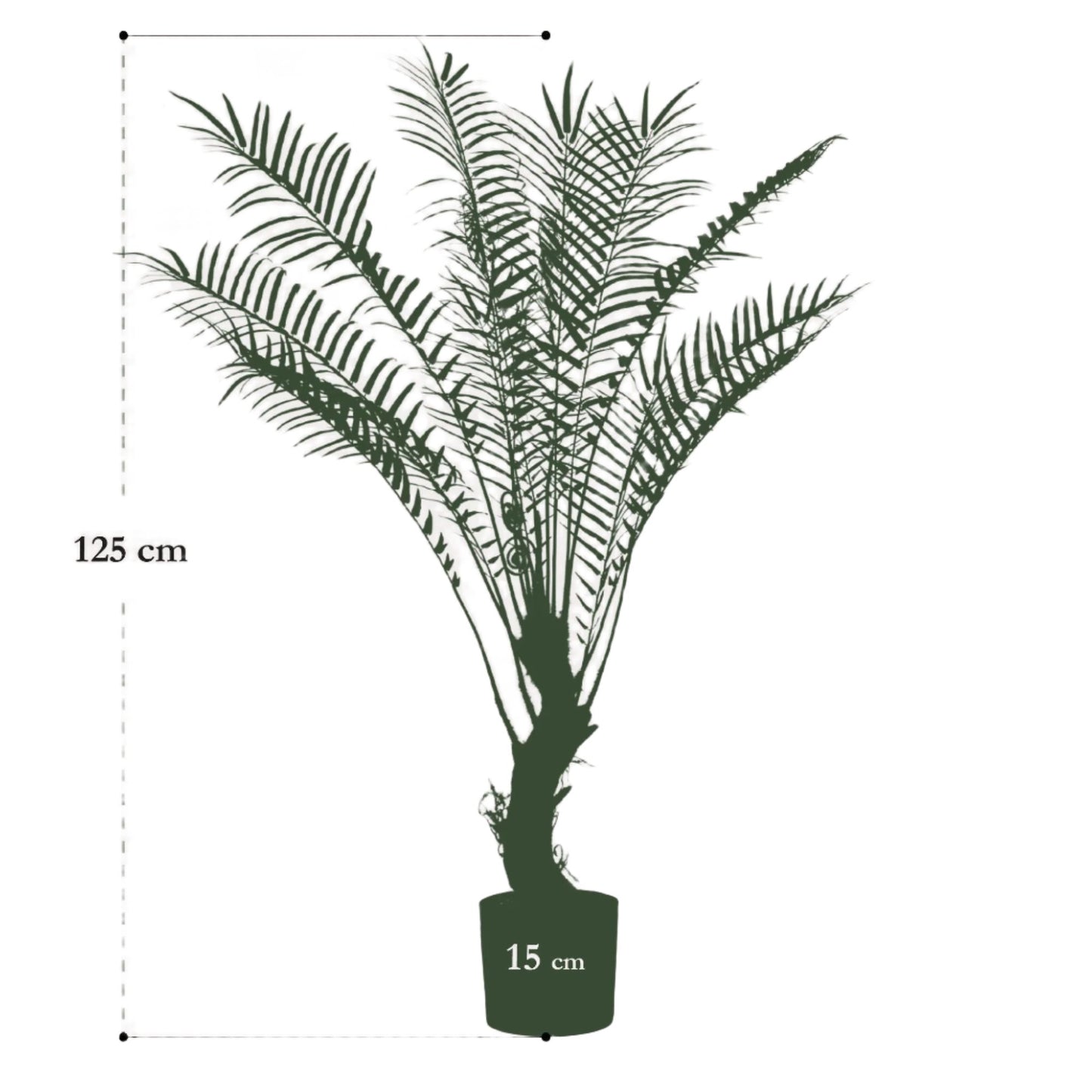 Artificial - Fern Tree - x15 -1 25cm