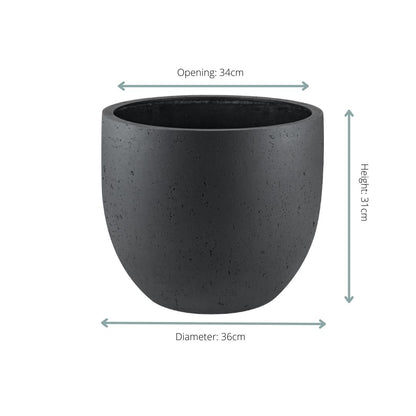 Grigio New Egg Anthracite Grey Pot - D36 x H31