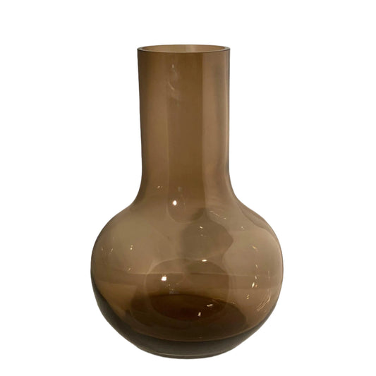 Glass Vase - S - H37 W25 - Seim - Taupe