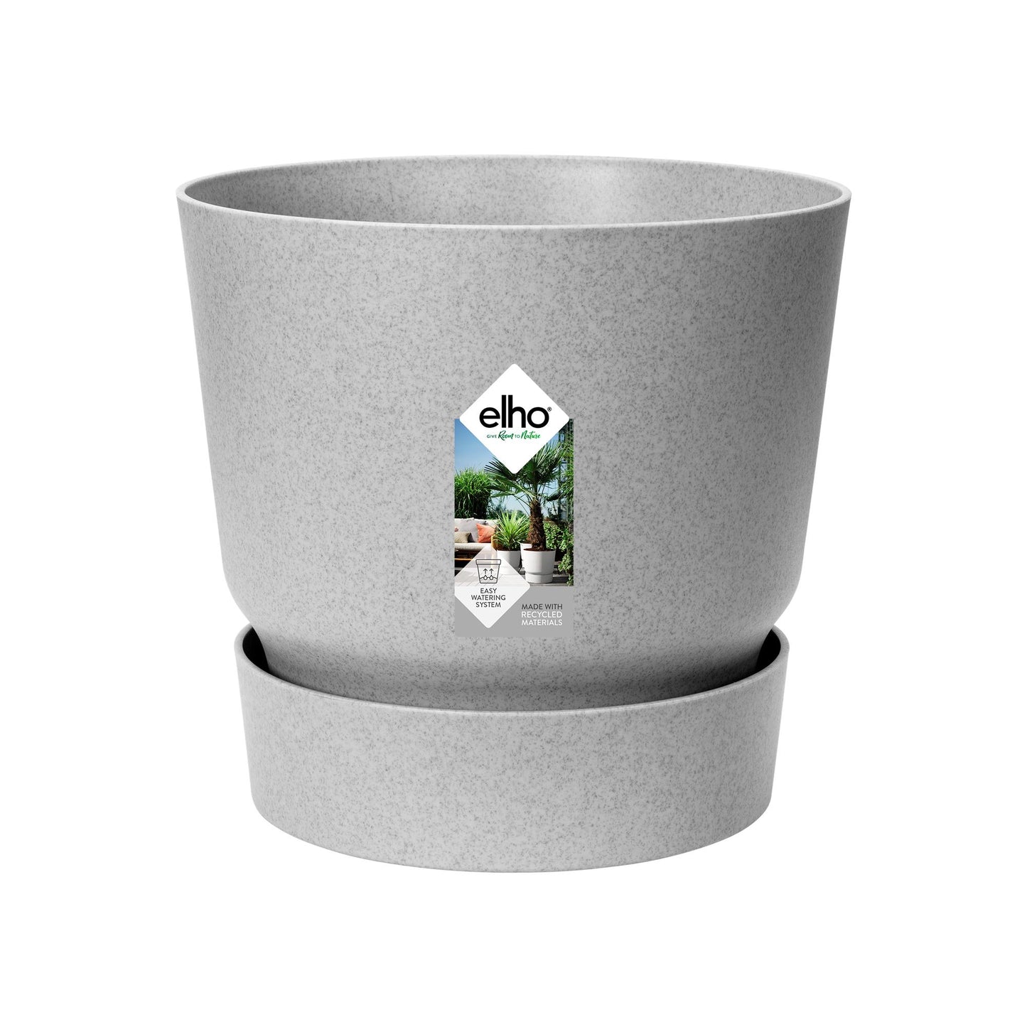 Elho Pot Greenville Round grey- D14 x H13