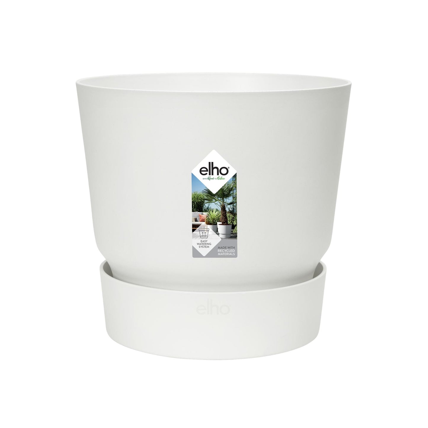 Elho Pot Greenville Rond wit - D14 x H13