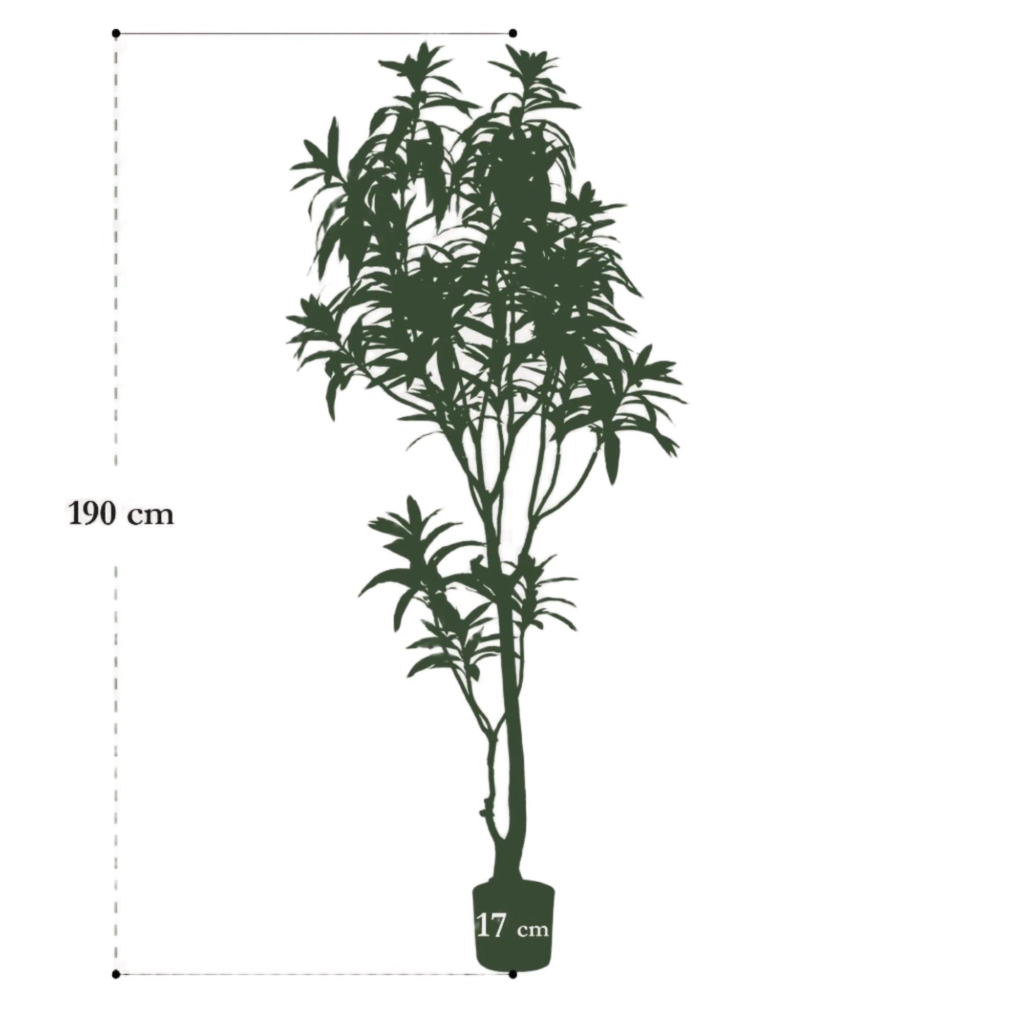 Artificial Tree - Dracaena - Dragon tree - 190 cm