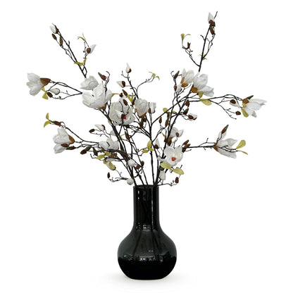 Flores artificiales Ramas de magnolia Solo - Crema - 105 cm