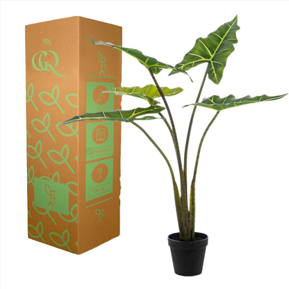 Planta artificial - Alocasia Frydek - Planta oreja de elefante - 80 cm