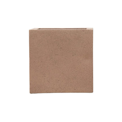 Maceta de bronce antracita con forma de cubo Grigio - D40 x H40