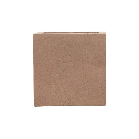 Maceta de bronce antracita con forma de cubo Grigio - D40 x H40