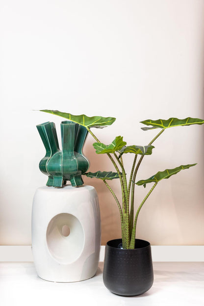 Planta artificial - Alocasia Frydek - Planta oreja de elefante - 80 cm