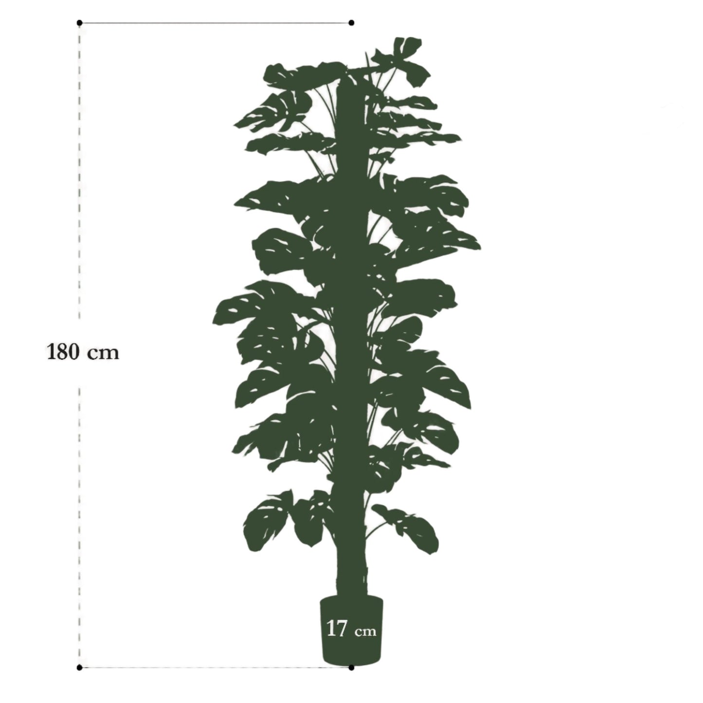 Monstera Deliciosa - kunstplant - 180 cm