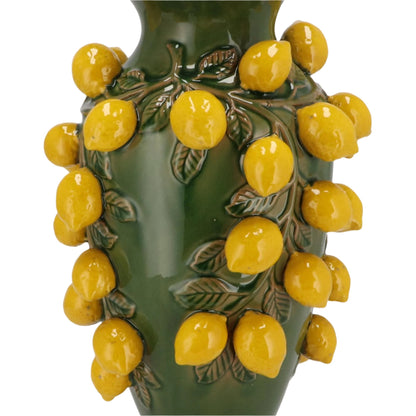 Ceramic Vase M - H38 W24 - Green- Lemon