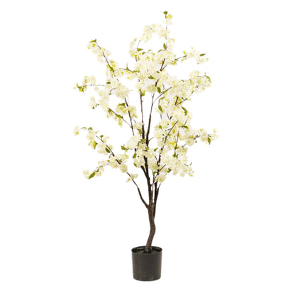 Artificial Cherry Blossom Tree - White - 135cm