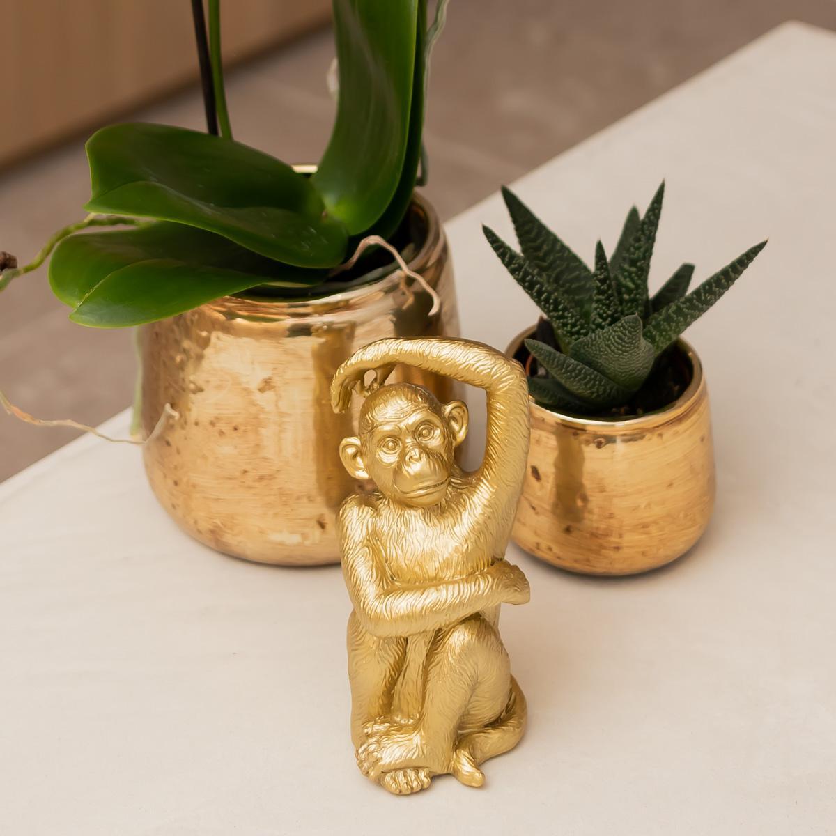 Luxe Gouden Keramische Decoratieve Pot - Maat 6cm