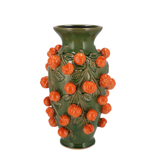 Ceramic Vase M - H38 W24 - Green- Manderin