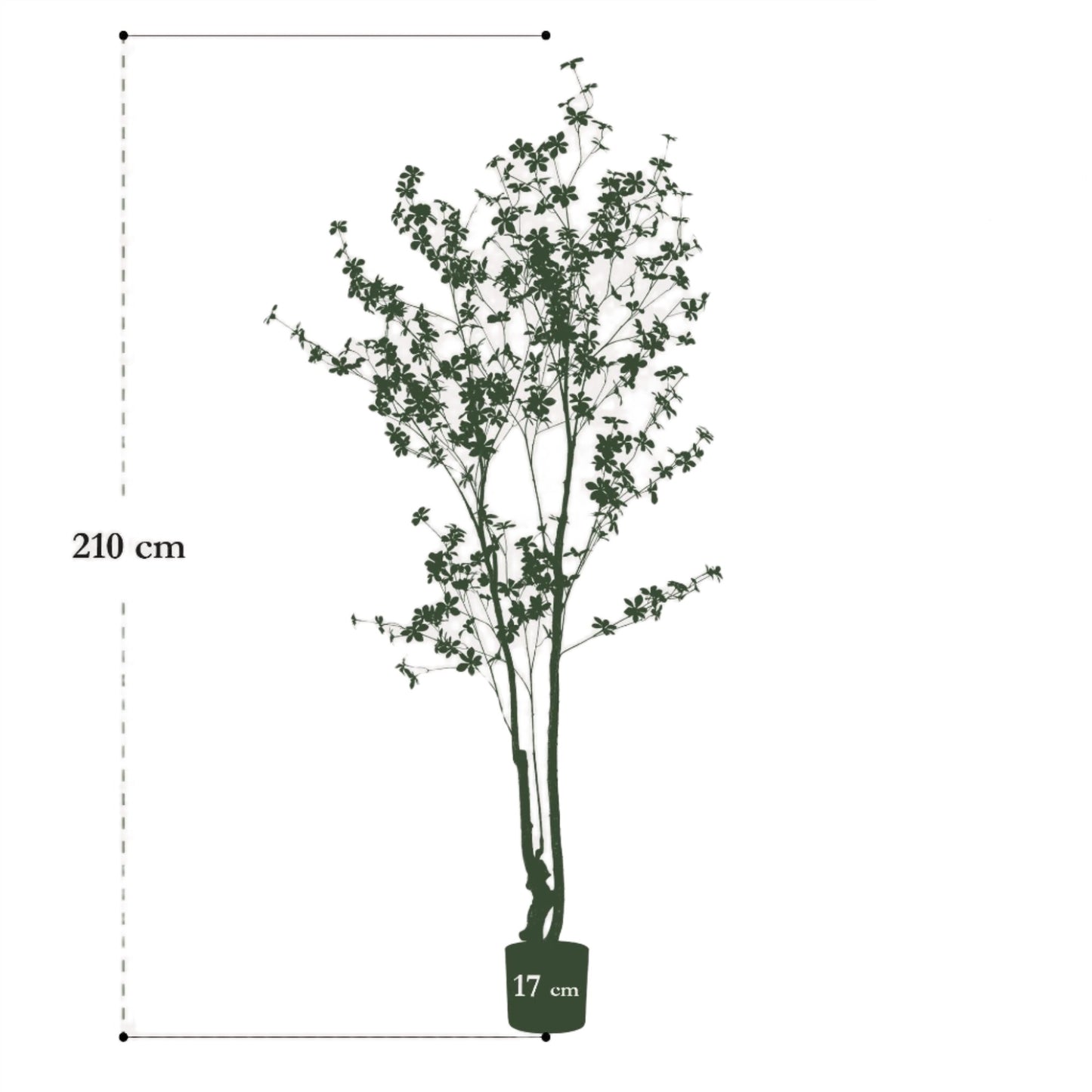 Artificial Tree - Tropaeolum Speciosum - East Indian Cherry - 210 cm