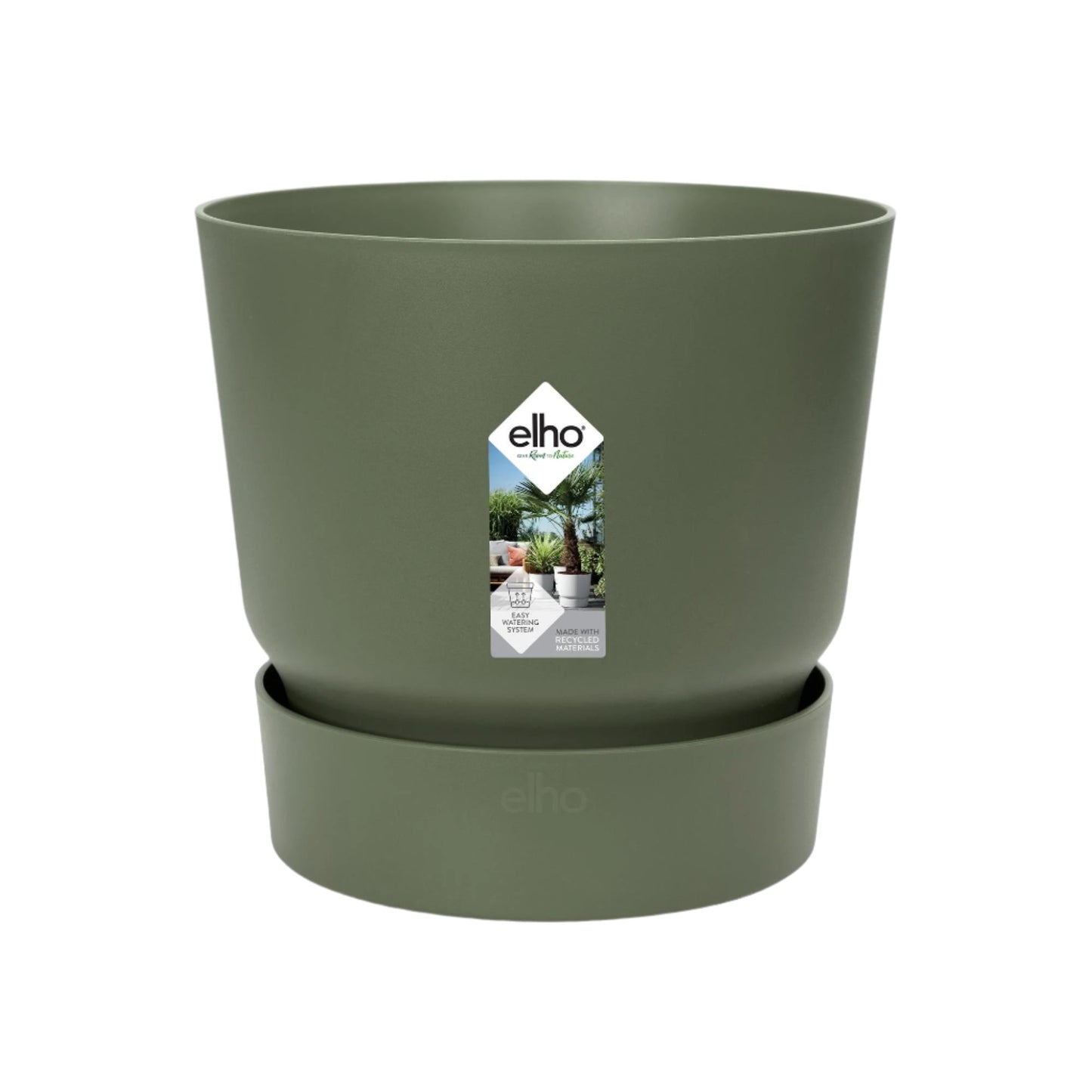 Elho Pot Greenville Rond groen - D14 x H13