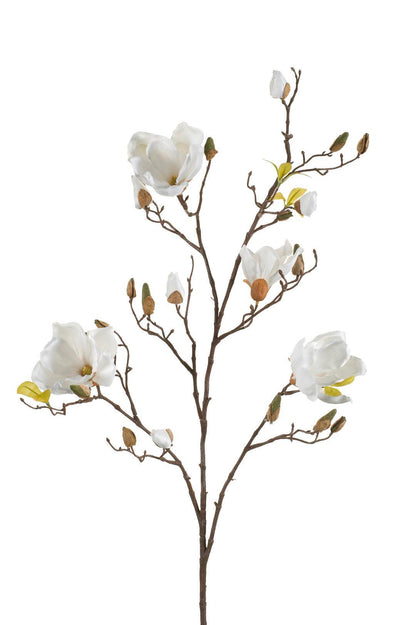 Flores artificiales Ramas de magnolia Solo - Crema - 105 cm