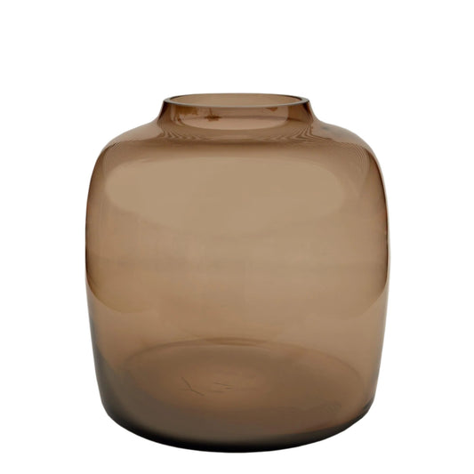 Glass Vase Bartica Taupe - M - H25 W25